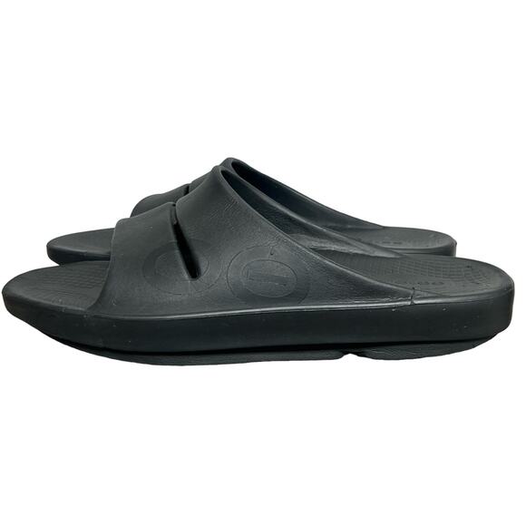 OOFOS OOahh Recovery Sandals Sport Slide On Black Men’s Size 12 - Picture 1 of 8